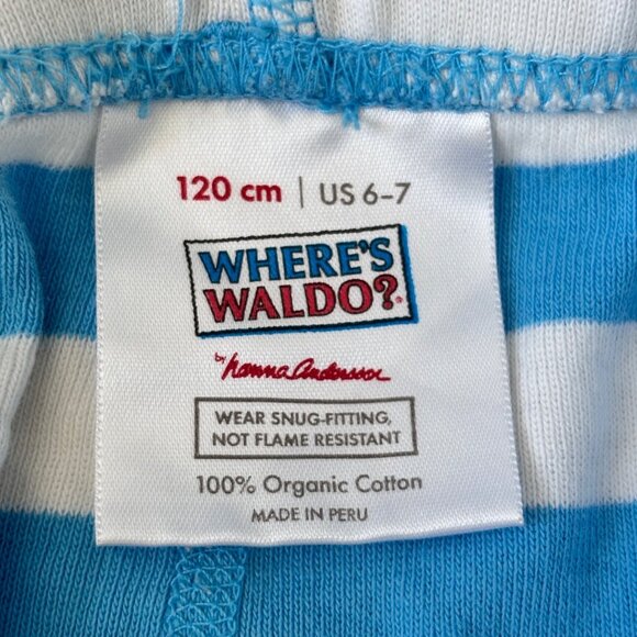 Hanna Andersson‎ Wheres Waldo? Organic Cotton Striped Pajama Pants US 6 7 120 - Picture 4 of 4